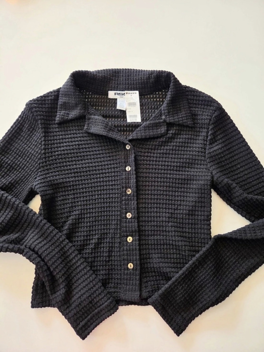 RSQ Textured Knit Long Sleeve Shirt